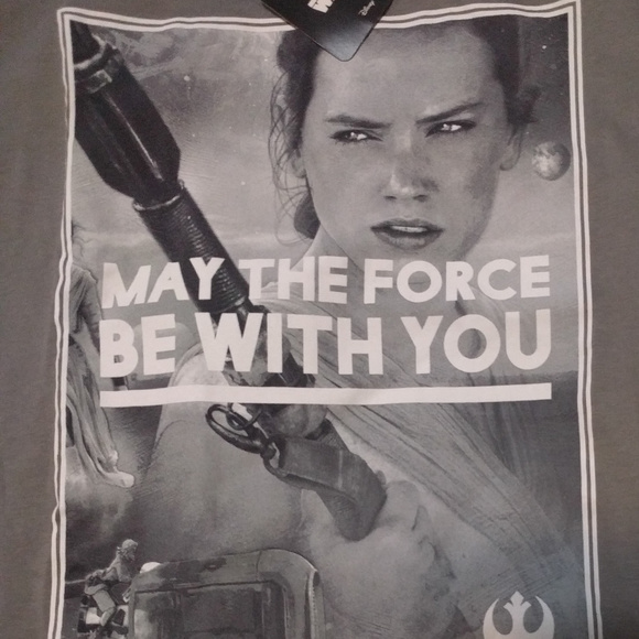 Star Wars REY "May The Force Be With You" Shirt - Picture 1 of 2